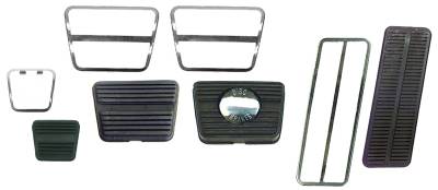Auto Metal Direct - Auto Metal Direct W-882 Accelerator/Brake Pedal Pad & Trim Set Manual Trans