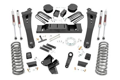 Rough Country Suspension Systems - Rough Country 38440 5" Suspension Lift Kit for 19-24 Ram 3500 Diesel 4WD
