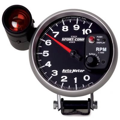 AutoMeter - AutoMeter 3699 Sport-Comp II Tachometer Gauge 5" 10000RPM w/Shift Light