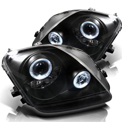 Spyder Auto - Spyder Auto 5011039 Black/Clear LED Halo Projector Headlights for 97-01 Prelude