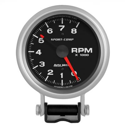 AutoMeter - AutoMeter 3780 Sport-Comp Tachometer Gauge 3.75" 8 000RPM