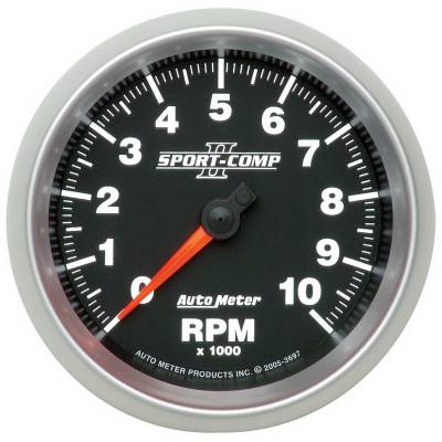 AutoMeter - AutoMeter 3697 Sport-Comp II In-Dash Tachometer Gauge 3-3/8" 10000RPM