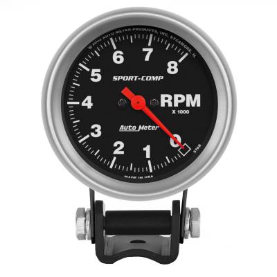 AutoMeter - AutoMeter 3708 Sport-Comp Tachometer Gauge 2-5/8" 80000RPM