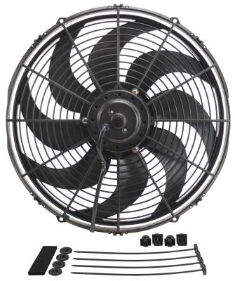 Derale - Derale 18916 16" Dyno-Cool Curved Blade Electric Fan