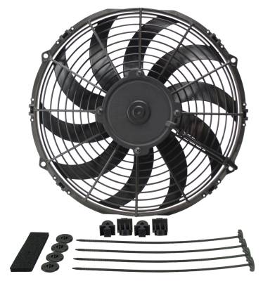 Derale - Derale 16112 12" High Output Curved Blade Electric Puller Fan