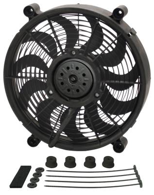 Derale - Derale 18214 14" High Output Single RAD Pusher/Puller Fan Standard Mount Kit
