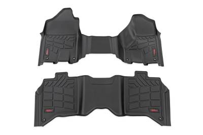 Rough Country Suspension Systems - Rough Country SM31530 Front/Rear Floor Liners Black for 19-26 Ram 2500 Crew