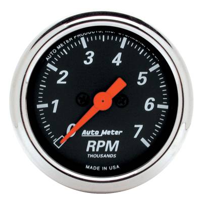 AutoMeter - AutoMeter 1477 Designer Black In-Dash Tachometer Gauge 2-1/16" 7000RPM