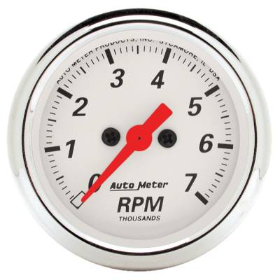 AutoMeter - AutoMeter 1397 Arctic White In-Dash Tachometer Gauge 2-1/16" 7000RPM