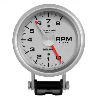 AutoMeter - AutoMeter 3781 Sport-Comp Silver Tachometer Gauge 3.75" 8 000RPM