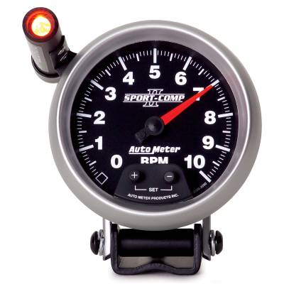 AutoMeter - AutoMeter 3690 Sport-Comp II Mini Tachometer Gauge 3.75" 10000RPM w/Light