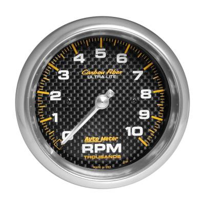 AutoMeter - AutoMeter 4798 Carbon Fiber In-Dash Tachometer Gauge 3-3/8" 10000RPM