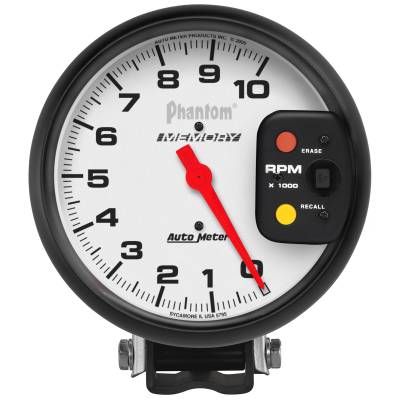 AutoMeter - AutoMeter 5795 Phantom Tachometer Gauge 5" 10000RPM w/Memory