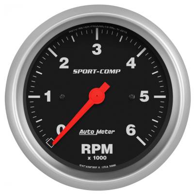 AutoMeter - AutoMeter 3996 Sport-Comp In-Dash Electric Tachometer