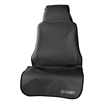 CURT - Seat Defender 58" x 23" Removable Waterproof Black Bucket Seat Cover