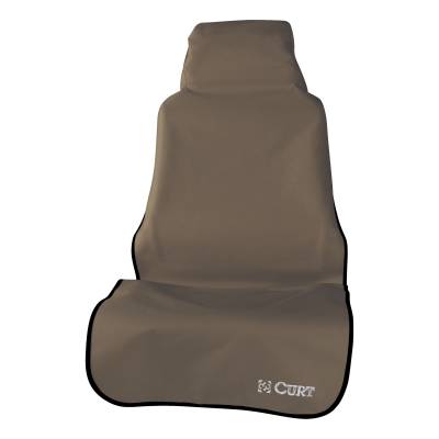 CURT - Seat Defender 58" x 23" Removable Waterproof Brown Bucket Seat Cover