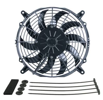 Derale - Derale 16110 10" High Output Curved Blade Electric Puller Fan