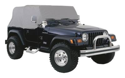 RT Offroad - RT Offroad CC10009 Water Resistant Gray Cab Cover for 76-86 CJ-7 Over Roll Bar