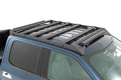 Rough Country Suspension Systems - Rough Country 51021 Black Fabricated Roof Rack w/LEDs for 15-18 Ford F150 Crew