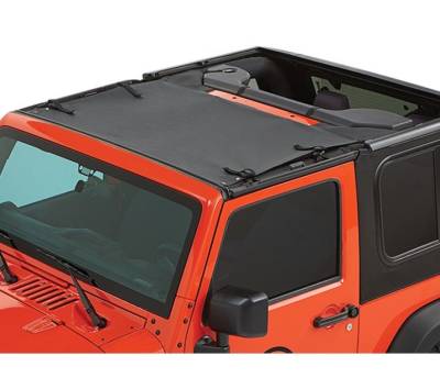 Bestop - Bestop 52400-35 Sun Targa Bikini Top Black Diamond for 07-18 Wrangler JK 4DR