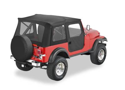Bestop - Bestop 51597-15 Supertop Classic Soft Top Black Denim for 76-83 Jeep CJ5