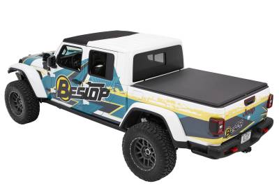 Bestop - Bestop 19280-17 EZ-Roll Soft Roll-Up Tonneau Cover Black for 20-25 Gladiator 5'