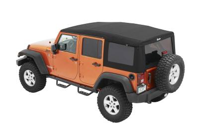 Bestop - Bestop 54724-17 Supertop Ultra Black Twill Soft Top for 07-18 Wrangler JK 4DR