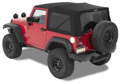 Bestop - Bestop 54822-17 Supertop NX Black Twill Soft Top for 07-18 Jeep Wrangler JK 2DR