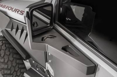 Fab Fours - Fab Fours JK3001-1 Door Skin Mirror Guard for 07-18 Jeep Wrangler JK