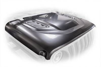 DV8 Offroad - DV8 Offroad HDMBJL-TA Rubicon Replica Hood for 18-25 Jeep Wrangler JL/Gladiator