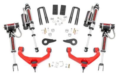 Rough Country Suspension Systems - Rough Country 3.5" Suspension Lift Kit 11-19 Silverado/Sierra HD 97550RED