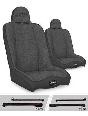 PRP - PRP A140110-C32-54 Daily Driver High Back Seats Kit for Wrangler CJ7/YJ Pair