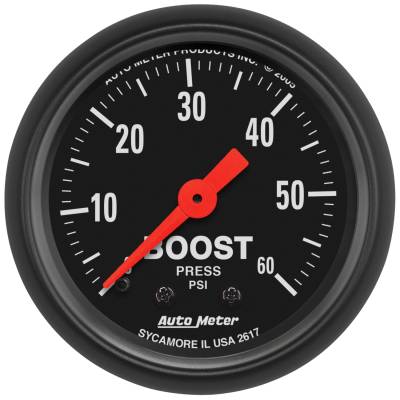 AutoMeter - AutoMeter 2617 Z-Series Boost Pressure Gauge 2-1/16" Full Sweep