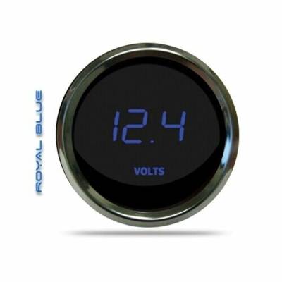 Intellitronix - Intellitronix MS9015B LED Digital Voltmeter 2-1/16" 7 To 25.5 Volts Chrome Blue