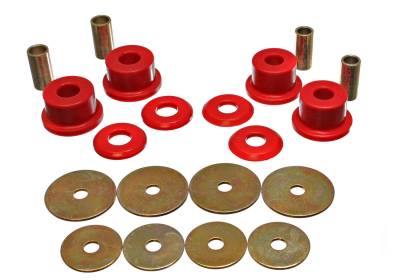 Energy Suspension - Energy Suspension 5.4105R Sub-Frame Bushing Set Polyurethane Red