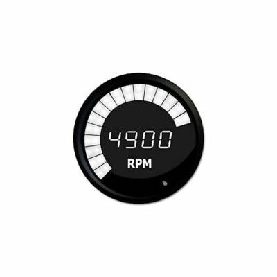 Intellitronix - Intellitronix M9001W LED Digital/Bargraph Memory Tachometer 3-3/8" Black White