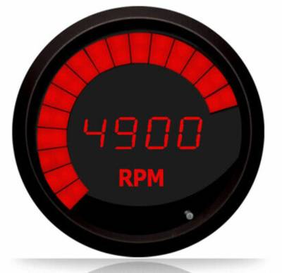 Intellitronix - Intellitronix M9001R LED Digital/Bargraph Memory Tachometer 3-3/8" Black Red