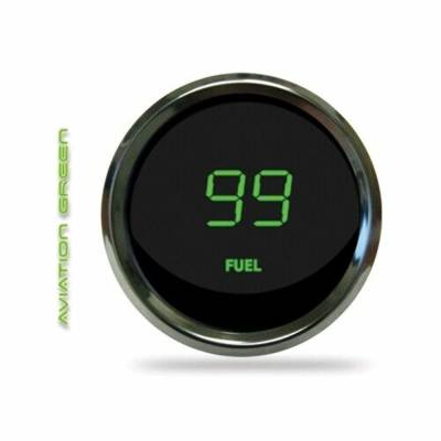Intellitronix - Intellitronix MS9016G LED Digital Fuel Gauge 2-1/16" 0 To 99 % Chrome Green