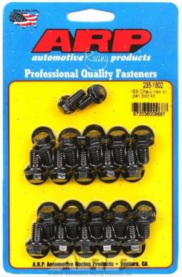 ARP Auto Racing - ARP 235-1802 Oil Pan Bolt Kit Hex Head Black Oxide