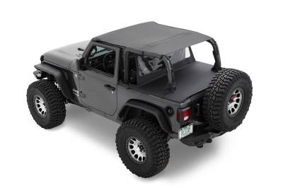 Bestop - Bestop 52609-35 Header Safari Extended Bikini Top Black for 18-23 Wrangler JL