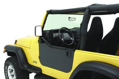 Bestop - Bestop 51792-01 Element Front Door Enclosure Panels Black for 76-86 Jeep CJ7