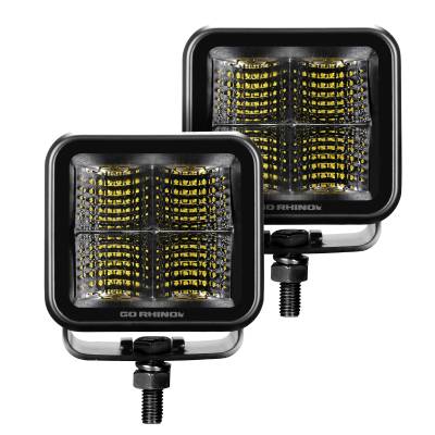Go Rhino - Go Rhino 750400321FCS Blackout Series Cubeit LED Cube Flood Light Kit