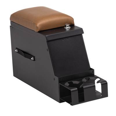 Tuffy Security Products - Tuffy Security 012-C04 Center Console Black Console w/Spice Armrest 8" Wide