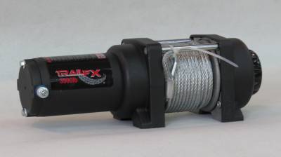 TrailFX - TrailFX W35B ATV/UTV Winch 3500LB Electric 3/16"x50' Steel Cable w/Remote