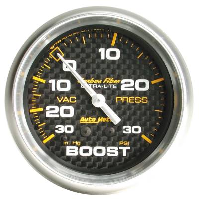 AutoMeter - AutoMeter 4803 Carbon Fiber Mechanical Boost/Vacuum Gauge