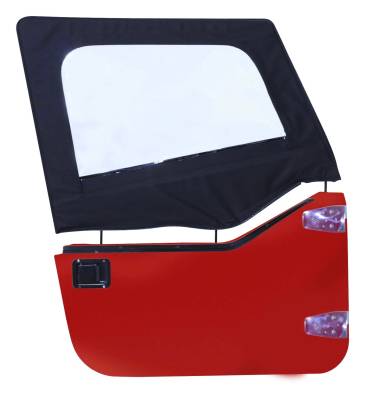 RT Offroad - RT Offroad DS10015 Black Denim Upper Door Skins for YJ Wrangler Pair