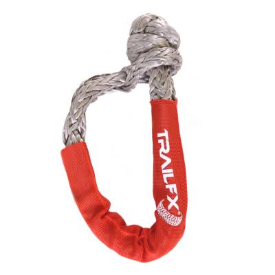 TrailFX - TrailFx WA046 Shackle Rope 7/16" HMPE Red 30000LB Break Strength