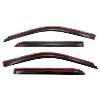 TrailFX - TrailFX 4109IC Low Profile Inchannel Window Vents Acrylic Smoke 4Pc