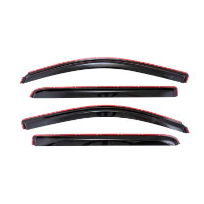 TrailFX - TrailFx 4536IC 4PC Window Vents Low Profile In-Channel Smoke Acrylic