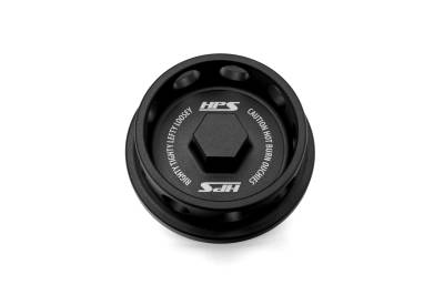 HPS Performance - HPS 5269-104WB Billet Oil Cap M32x3.5 18mm Tall Thread 37mm Total Height